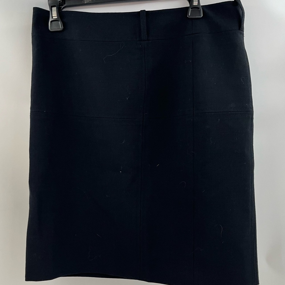 Tory Burch‎ Women's 8 Wool Solid Black Knee-length Skirt
